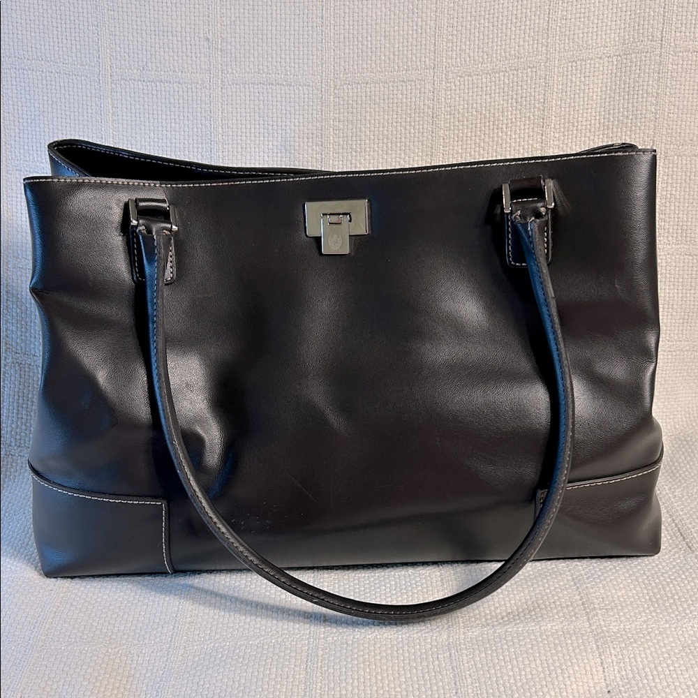 Liz Claiborne Large Dark Brown Tote Bag